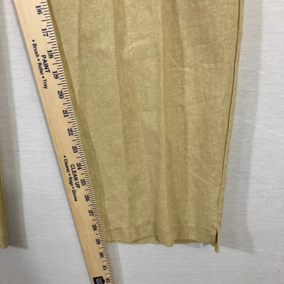 NEW Ashley Stewart Cream/Beige Straight Leg Linen Blend Pants size 14 - Picture 8 of 11